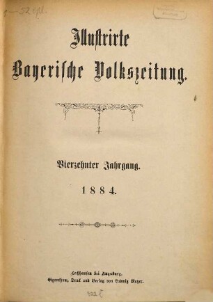 Illustrirte bayerische Volkszeitung. 1884 = Jg. 14
