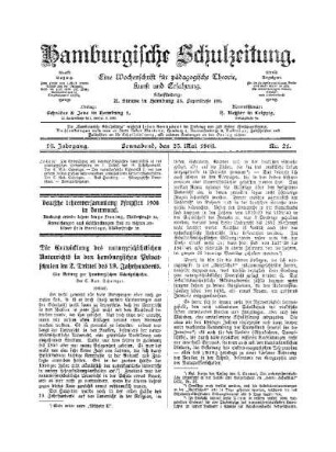 Die Entwicklung des naturwissenschaftlichen Unterrichts in den hamburgischen Privatschulen im 2. Drittel des 19. Jahrhunderts : ein Beitrag zur hamburgischen Schulgeschichte ; (Schluß)