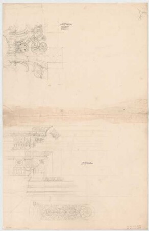 Thiersch, Friedrich von; Wiesbaden; Kurhaus - Kapitell (Ansicht); Details