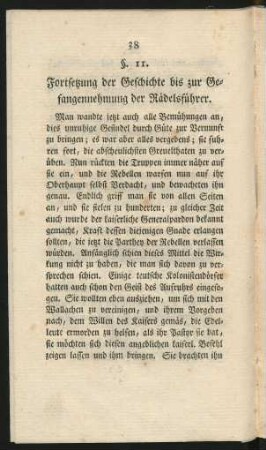§. 11. Fortsetzung bis zur Gefangennehmung der Rädelsführer.