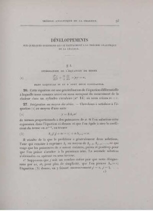 Développements à la Théorie Analytique. Électrostatique.