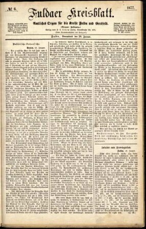 Ausgabe vom Samstag, den 20. Januar 1877.