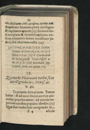 IX. Quomodo Pharaonis verba sunt intelligenda in c. Genes. 41. v. 40.