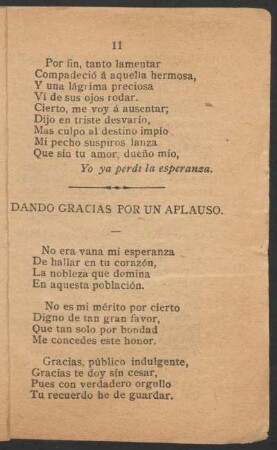 Dando gracias por un aplauso.