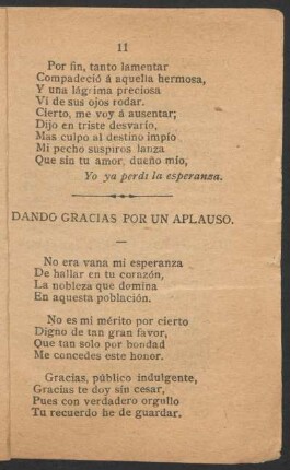 Dando gracias por un aplauso.
