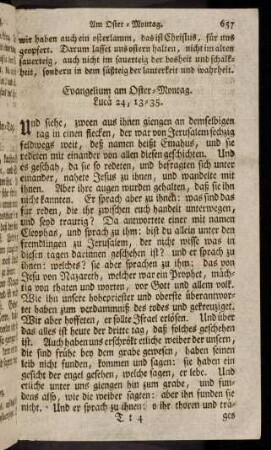 657-666, Evangelium am Oster-Montag; ...