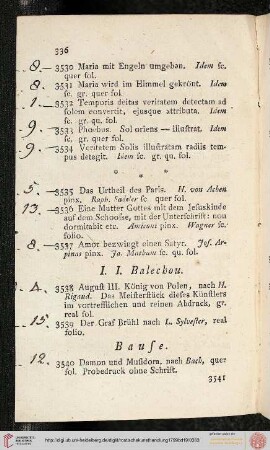 [Kupferstiche] (von Achen - Zucchero; Nr. 3535-3821)