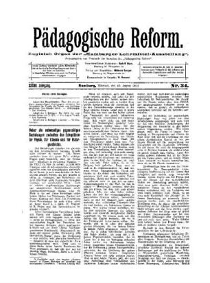 Ueber die notwendigen gegenseitigen Beziehungen zwischen den Lehrplänen für Physik, für Chemie und für Naturgeschichte