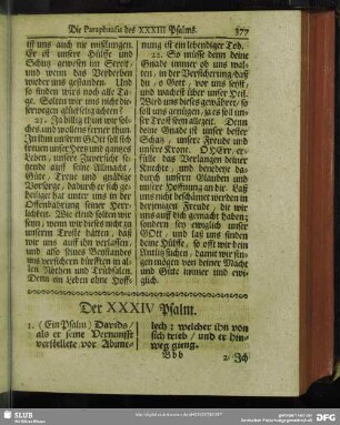 Der XXXIV Psalm