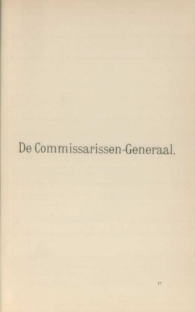 De commissarissen-generaal