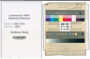 Entnazifizierung Georg Goldberg , geb. 17.05.1888 (Prokurist)