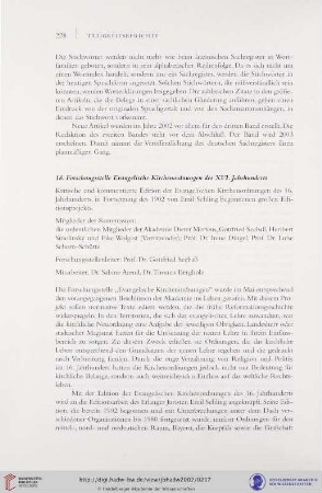18. Evangelische Kirchenordnungen des 16. Jahrhunderts