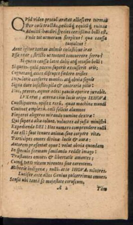 Quid video procul aeratas albescere turmas Per coeli tractus ...