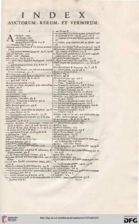 Index auctorum, rerum, et verborum