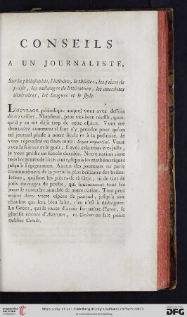 Conseils à un journaliste