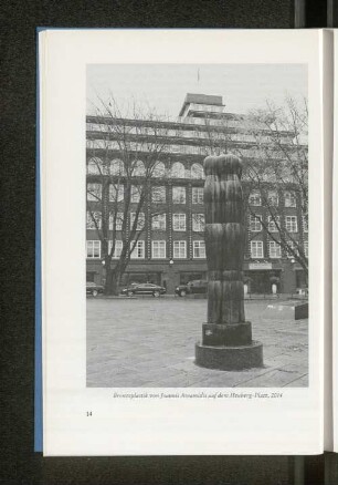 Bronzeplastik von Johannis Avramidis auf dem Heuberg-Platz, 2014