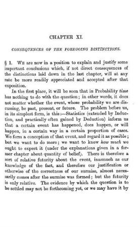 CHAPTER XI. - Consequences Of The Foregoing Distinctions.