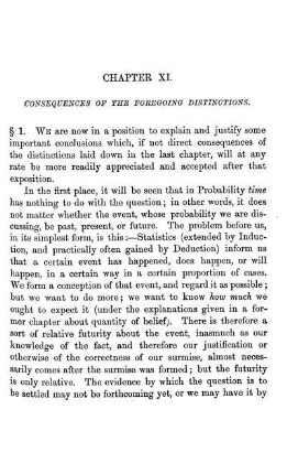 CHAPTER XI. - Consequences Of The Foregoing Distinctions.