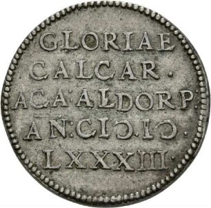 Prämienmedaille von Valentin Maler auf die Akademie Altdorf, 1583