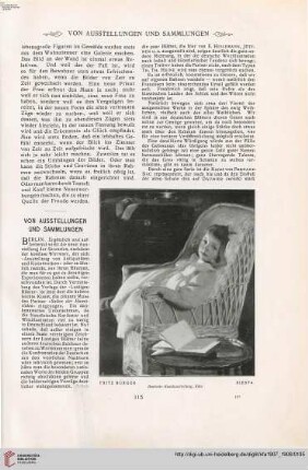 Von Ausstellungen und Sammlungen - Vermischtes - Personal- u. Atelier-Nachrichten