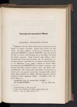 Thracische und macedonische Münzen