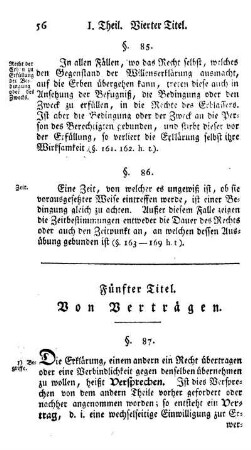 Fünfter Titel. Von Verträgen.
