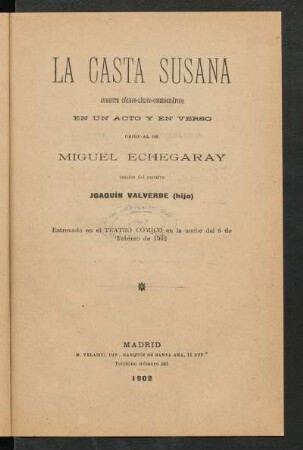 La casta Susana : juguete cómico-lírico-coreográfico en un acto y en verso