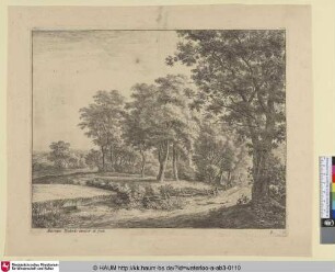 [Ein Reiter an einem Zaun; A horseman by a fence]