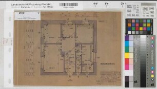 Brilon, Finanzamt, Nebengebäude 1 (Obere Mauer 48), Ergeschoss/Obergeschoss, Grundriss, Bestandszeichnung