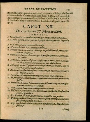 Caput XII. De Exceptione SC. Macedoniani.