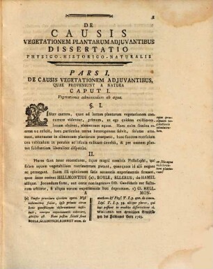 De causis vegetationem plantarum adiuvantibus diss. phys. hist. nat.