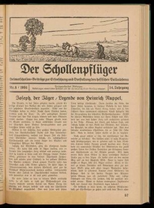Der Schollenpflüger 14. Jahrgang, Nr. 8, 1934