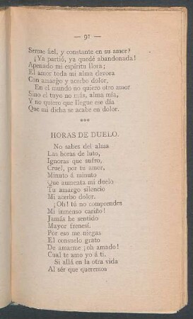Horas de duelo.
