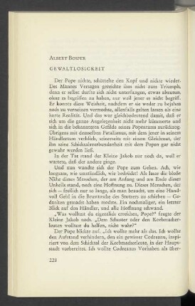 Gewaltlosigkeit