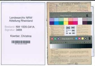 Entnazifizierung Christine Koerber , geb. 06.10.1922 (Lageristin)