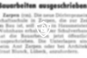 Bauarbeiten ausgeschrieben