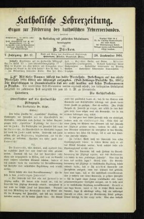 Streiflichter auf die Herbartsche Pädagogik : (Schluß)