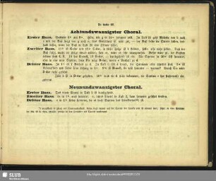 Achtundzwanzigster Choral. Neunundzwanzigster Choral