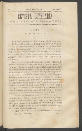 Luisa : Historia vulgar