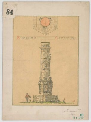 Fischer, Theodor; Tübingen; Bismarcksäule - Ansichten