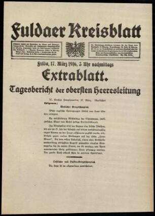 Ausgabe vom Freitag, den 17. März 1916.