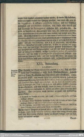 XVI. Anmerckung