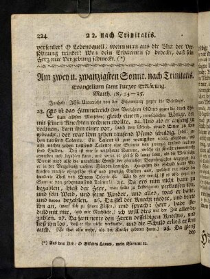 224-234, Am zwey und zwanzigsten Sonntag nach Trinitatis