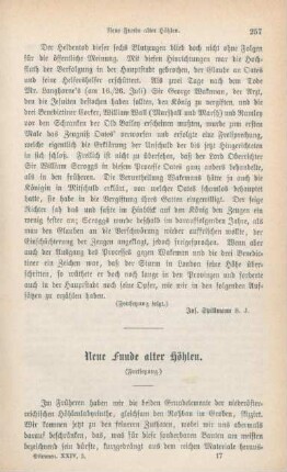 257-269 Neue Funde alter Höhlen : Fortsetzung
