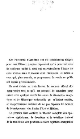 Ces principes d'algèbre.