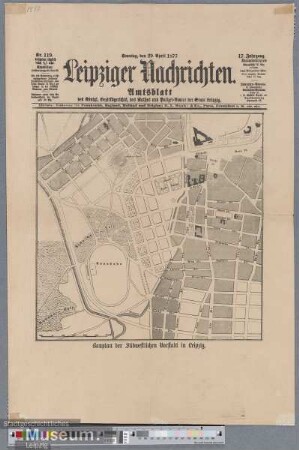 Bauplan der Südwestlichen Vorstadt in Leipzig