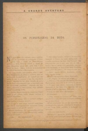 Os personagens da bôda