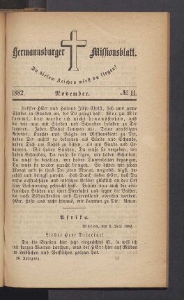 N° 11. November 1882
