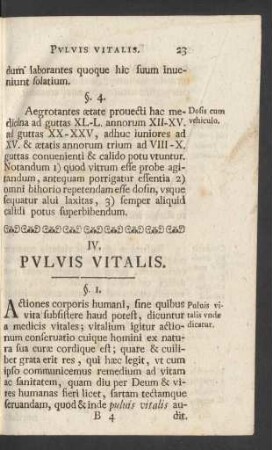IV. Pulvis Vitalis