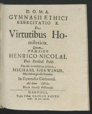 10: De Virtutibus Homileticis